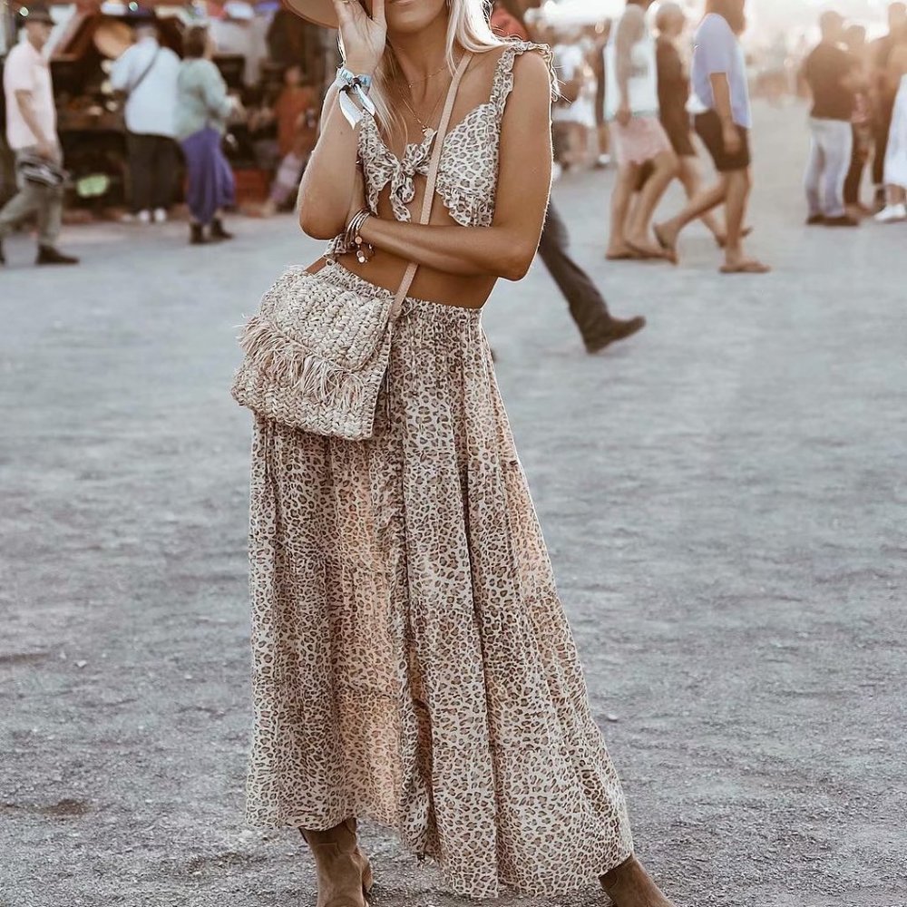 LAST! New Gypsy Leopard Print Franki Maxi Skirt - Picture 7 of 12